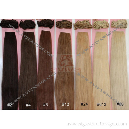 Human Hair Extension Clip in Hair